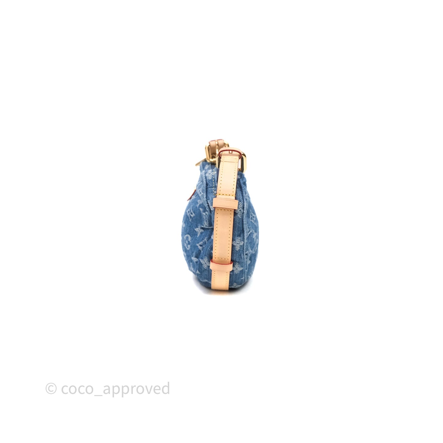 Louis Vuitton Croissant MM Denim Blue Monogram