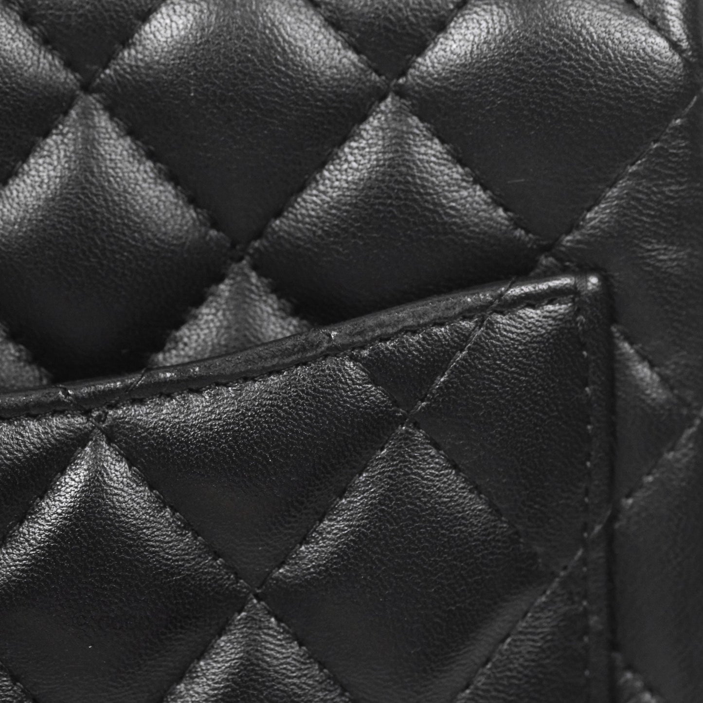 Chanel Quilted Mini Square Flap Black Lambskin Gold Hardware