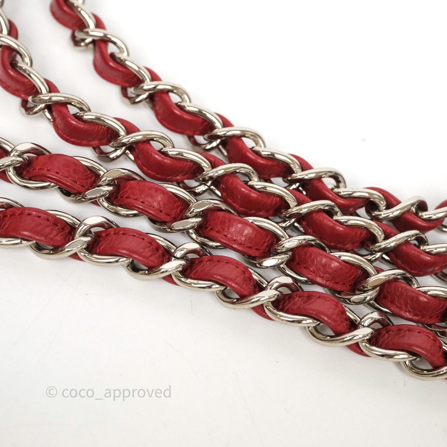 Chanel Jumbo Single Flap Dark Red Caviar Silver Hardware⁣⁣
