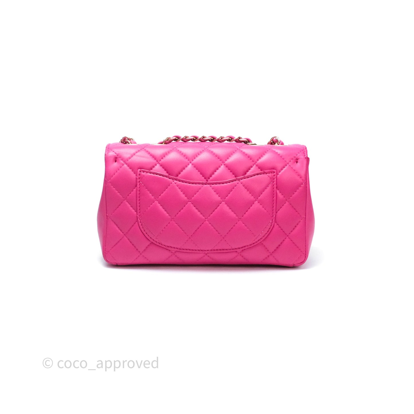 Chanel Quilted Mini Mademoiselle Chic Flap Dark Pink Lambskin Aged Gold Hardware