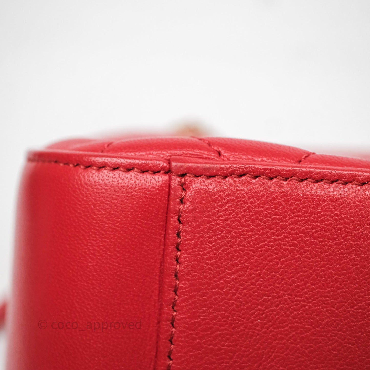 Chanel Infinity Camera Case Red Goatskin Aged Gold Hardware