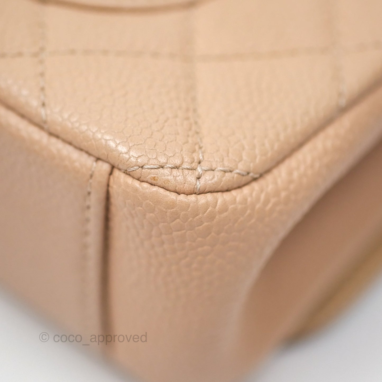 Chanel Small CC Filigree Flap Quilted Beige Black Caviar