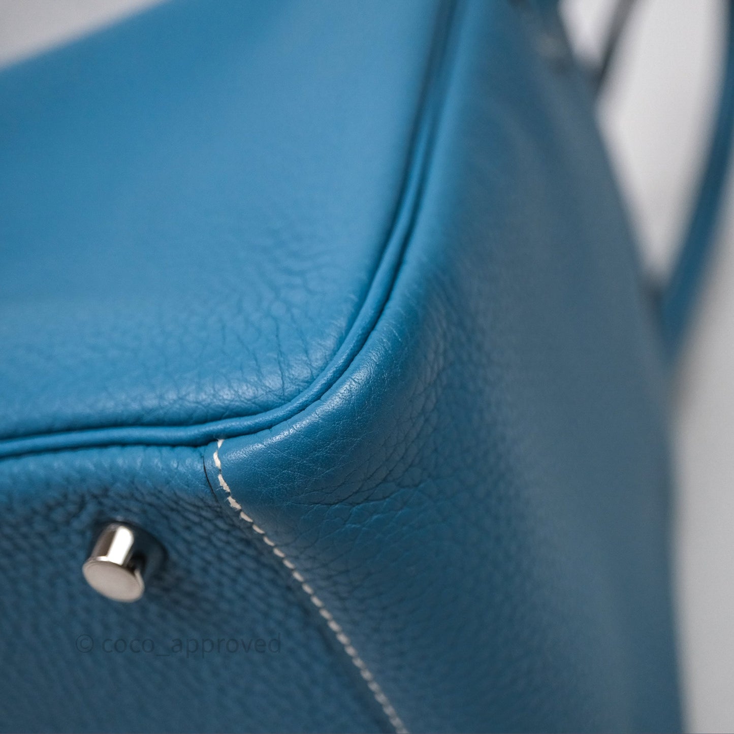 Hermès Lindy 30 Bleu Jean 75 Clemence Palladium Hardware