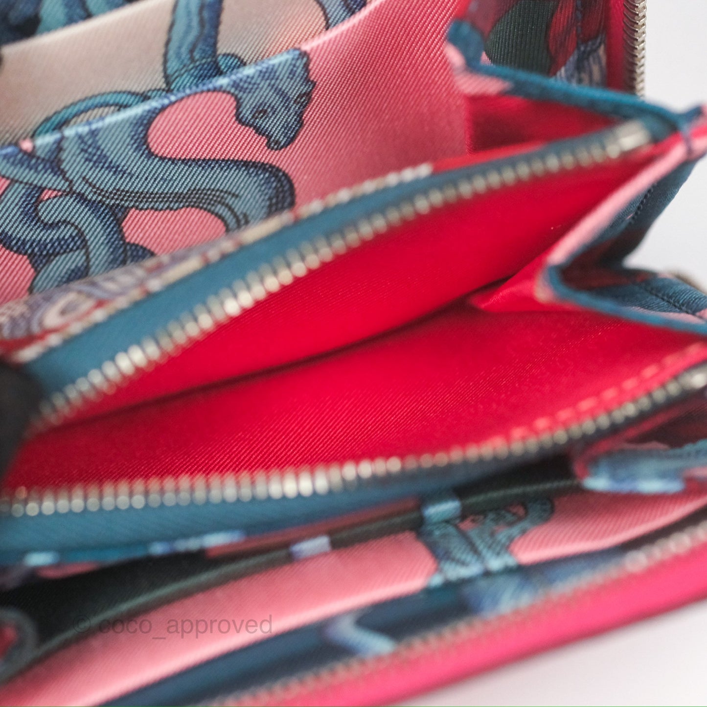 Hermès Silk In Compact Wallet Rose Extreme/ Colvert Epsom