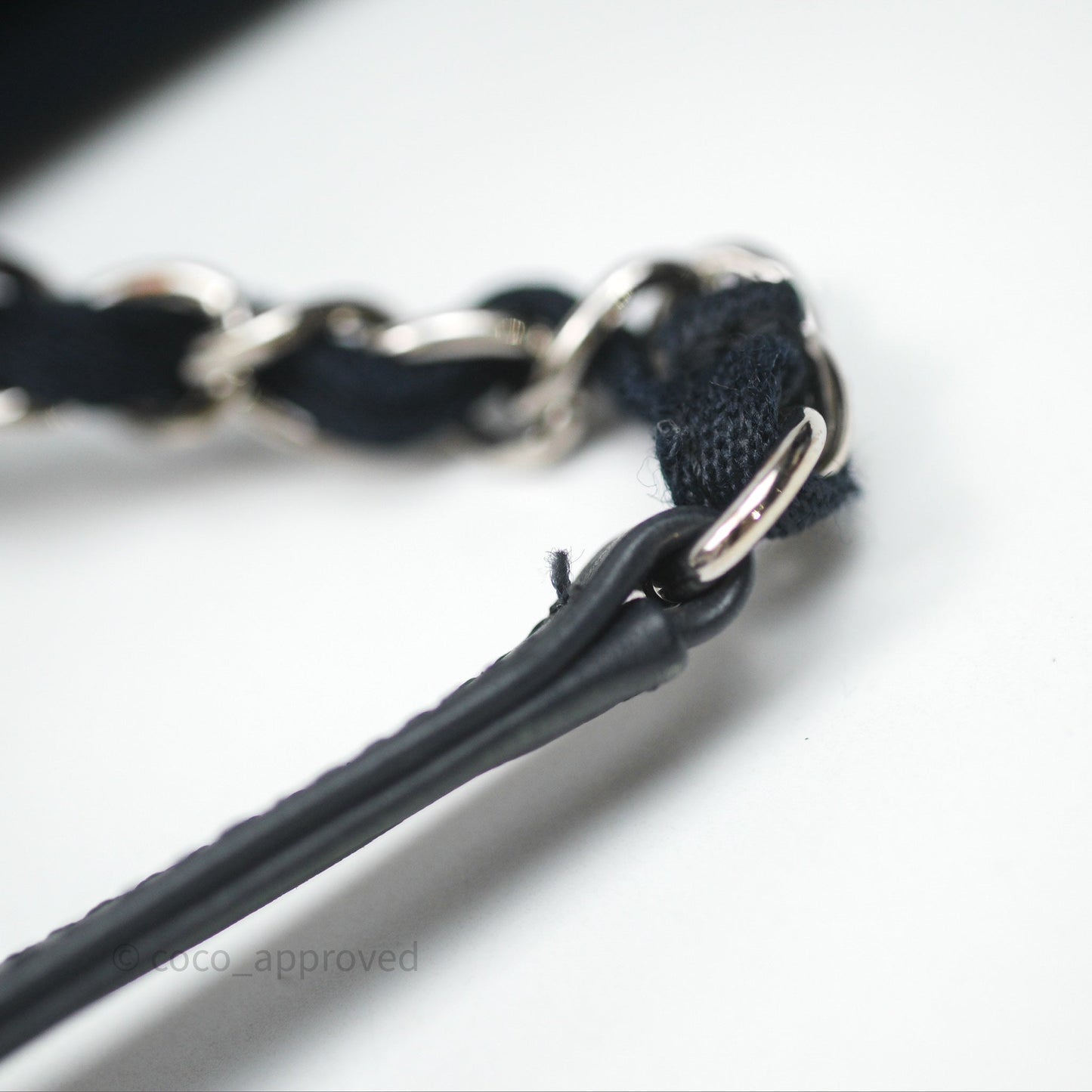 Chanel Medium Deauville Navy Canvas Silver Hardware