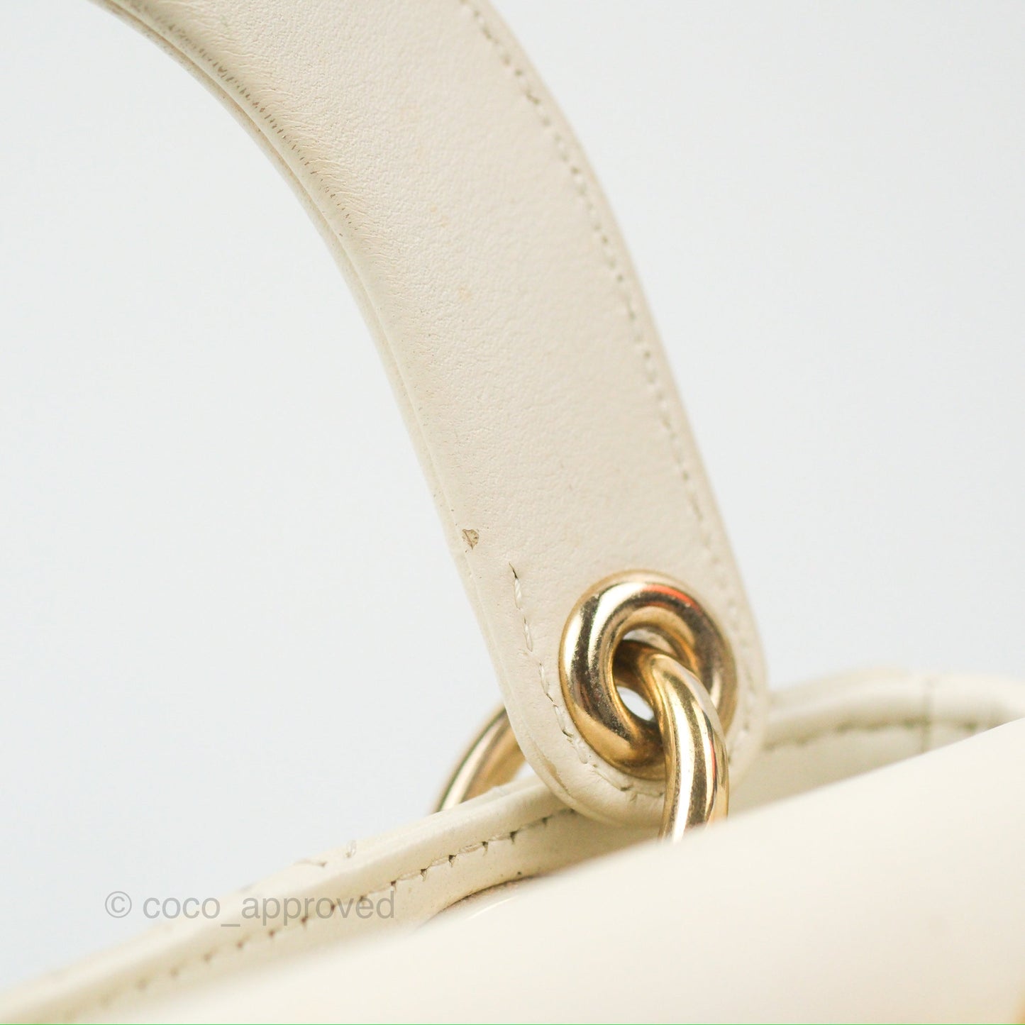 Christian Dior My ABCDior Lady Dior White Cannage Lambskin Gold Hardware