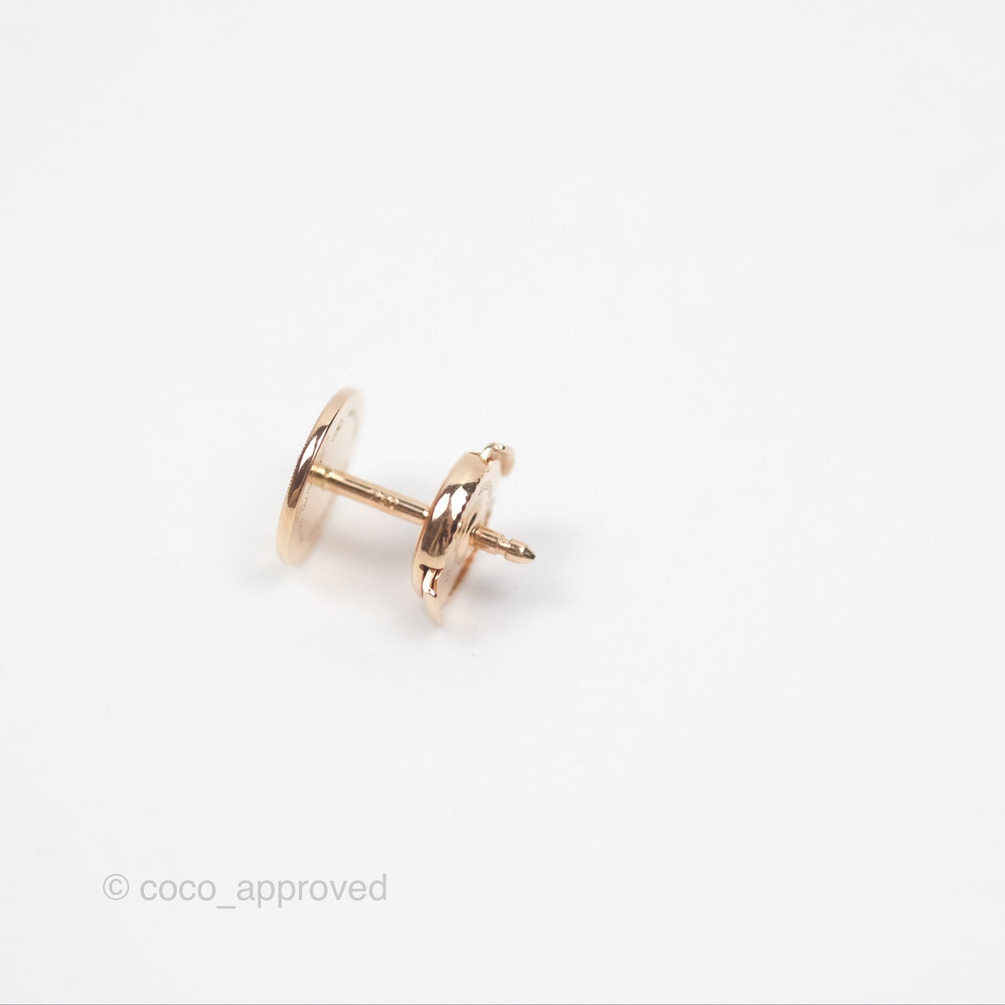 Hermès Ex-Libris Earrings Very Small Model in Rose Gold
