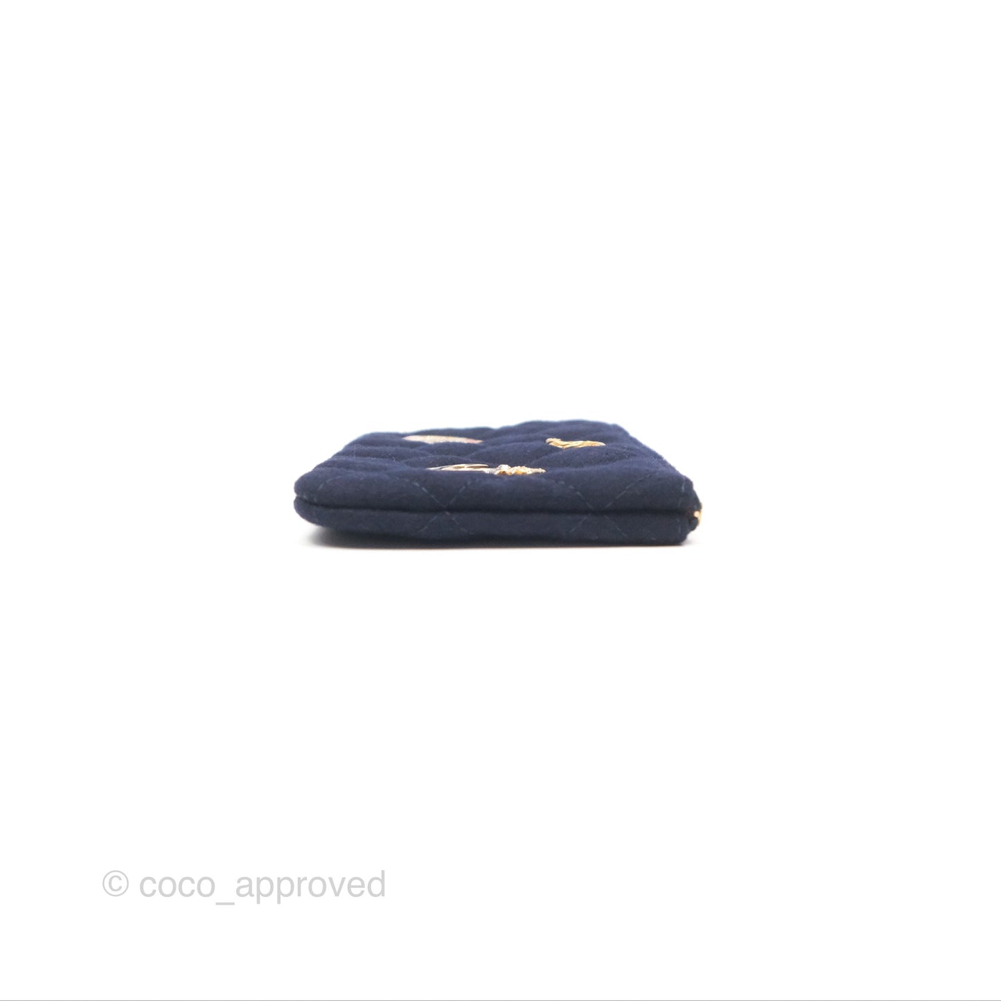 Chanel Coco Cruise Charms Mini O Case Navy Jersey
