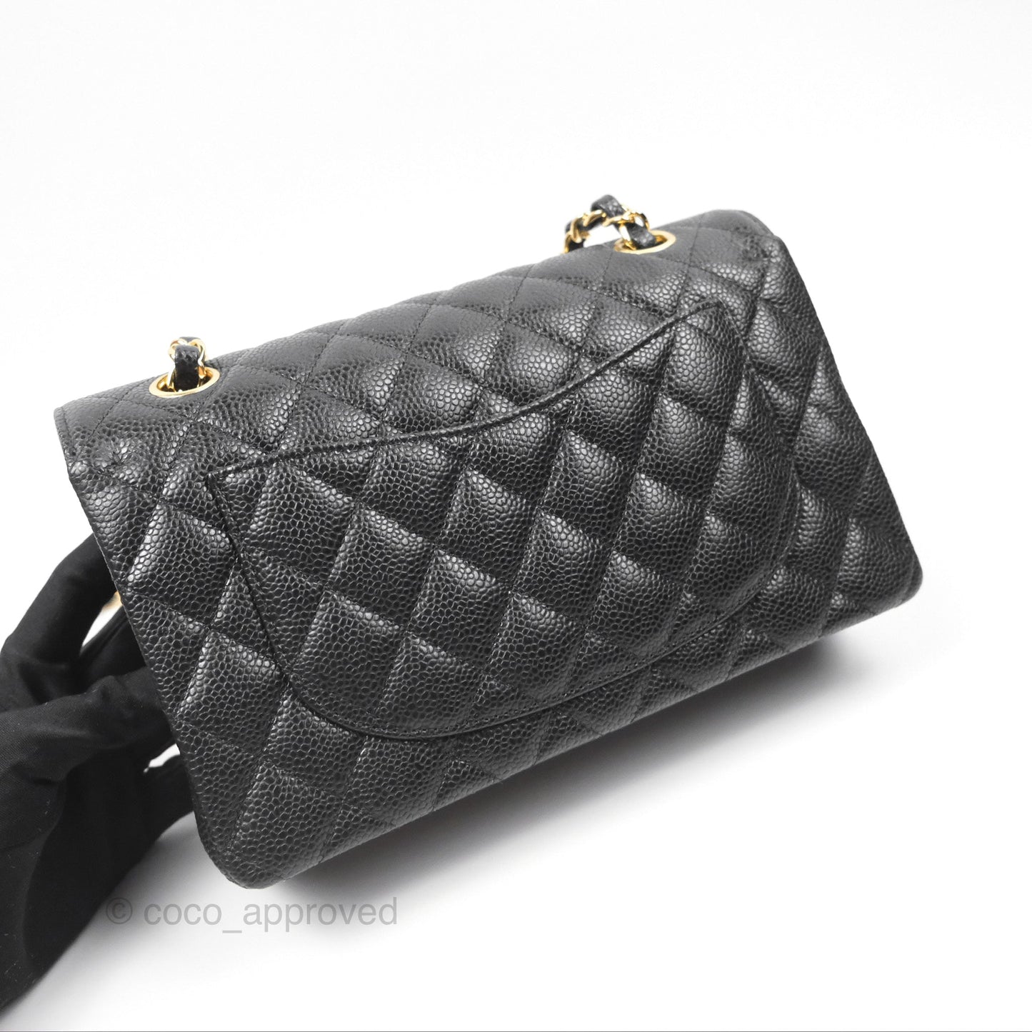 Chanel Small S/M Classic Flap Quilted Black Caviar Gold Hardware