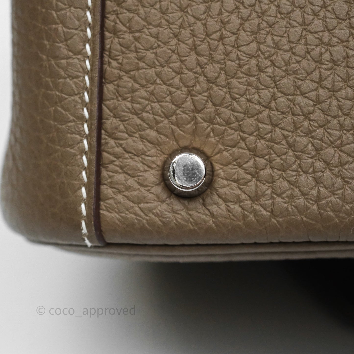 Hermès Mini Lindy 20 Etoupe 18 Clemence Palladium Hardware