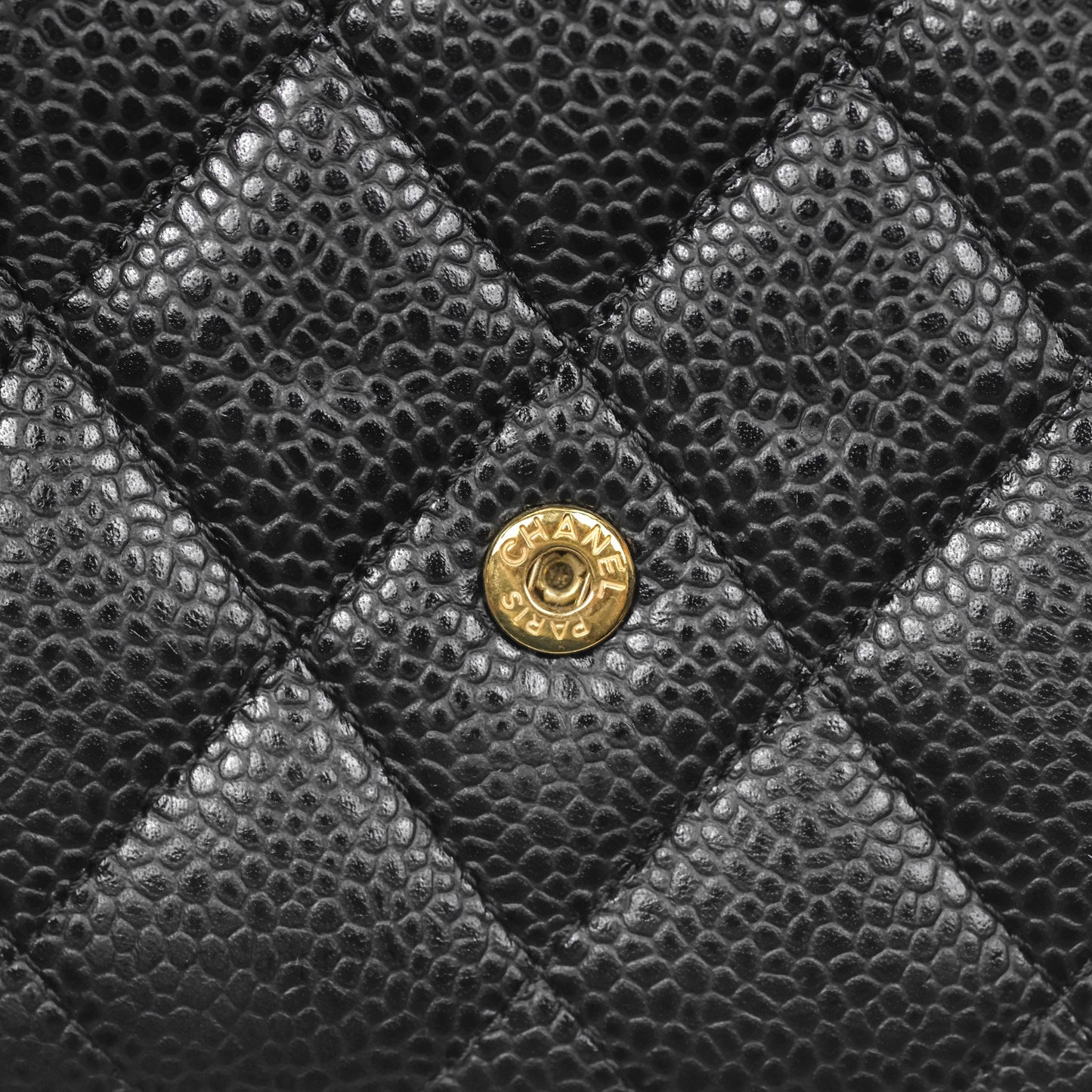 Chanel Classic Short Flap Wallet Black Caviar Gold Hardware