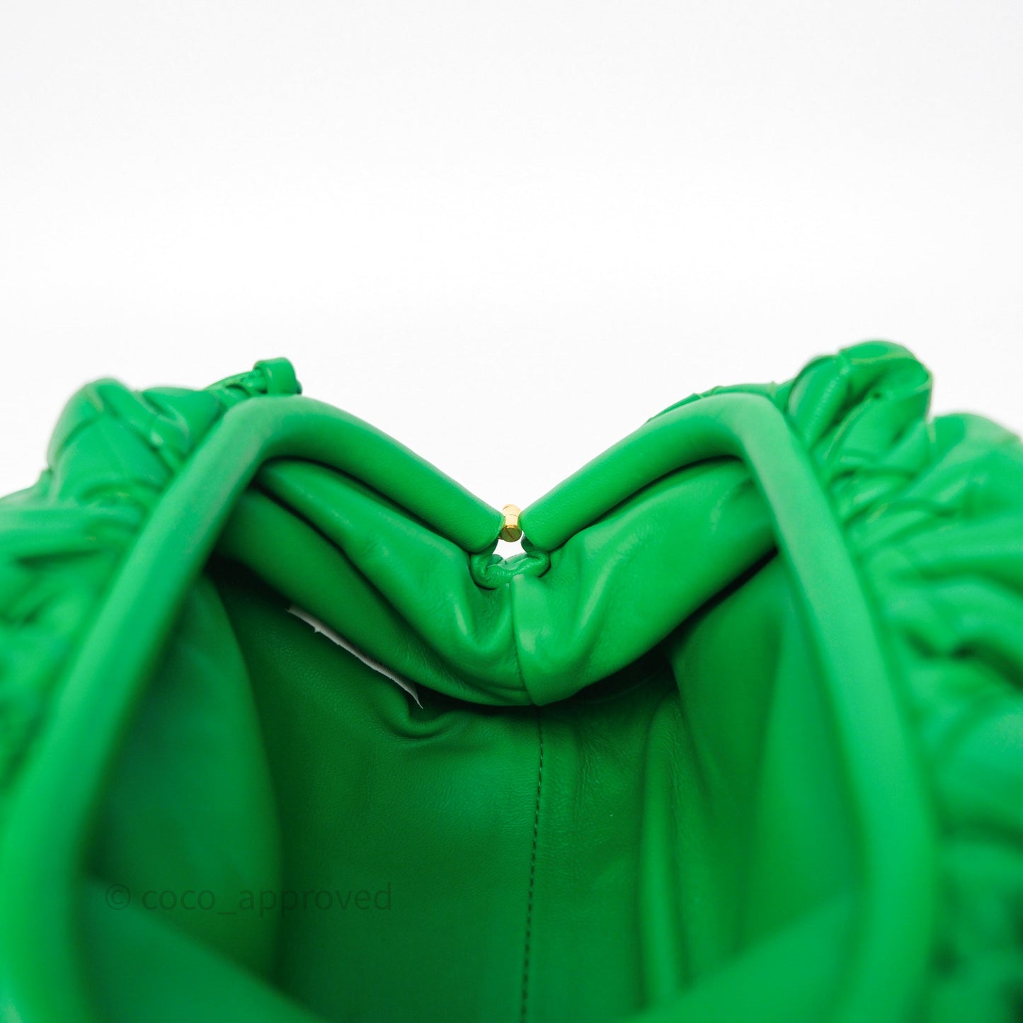 Bottega Veneta Mini Pouch Green Intrecciato Lambskin