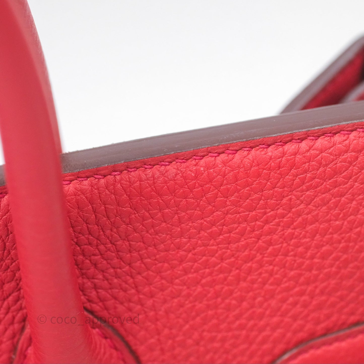 Hermès Birkin 30 Retourne Geranium D5 Togo Gold Hardware