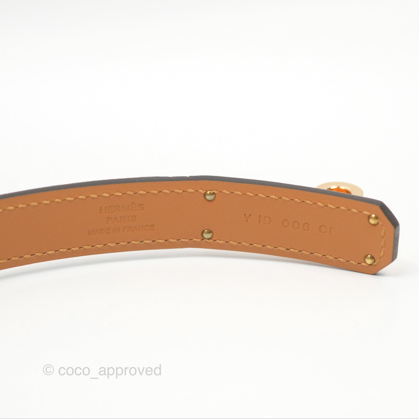 Hermès Kelly Buckle Belt Gold Epsom Rose Gold Hardware