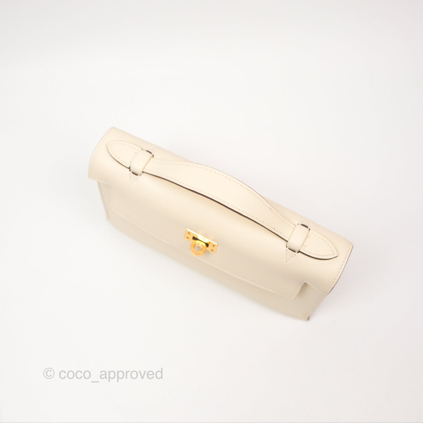 Hermès Kelly Mini Pochette Nata I2 Swift Gold Hardware