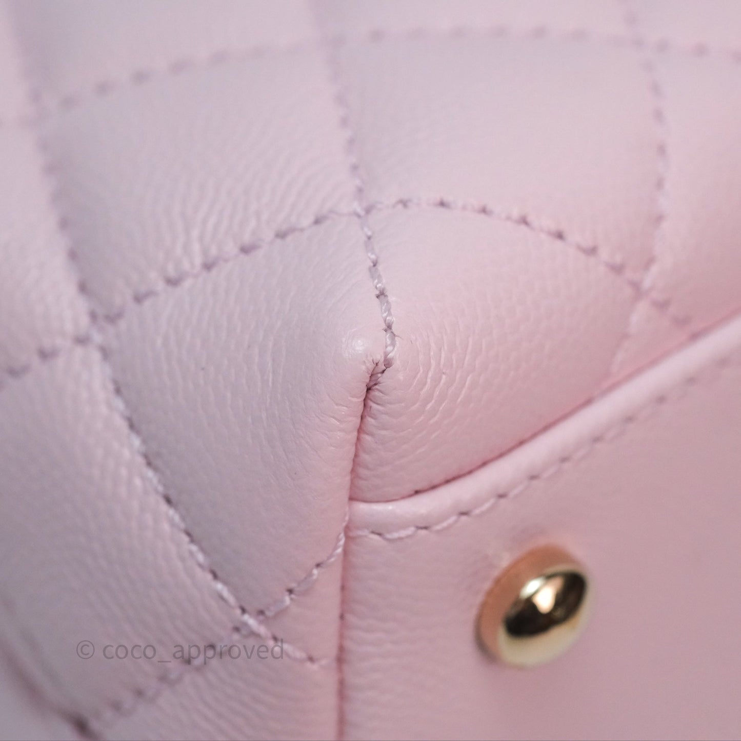 Chanel Small Coco Handle Light Pink Caviar Gold Hardware