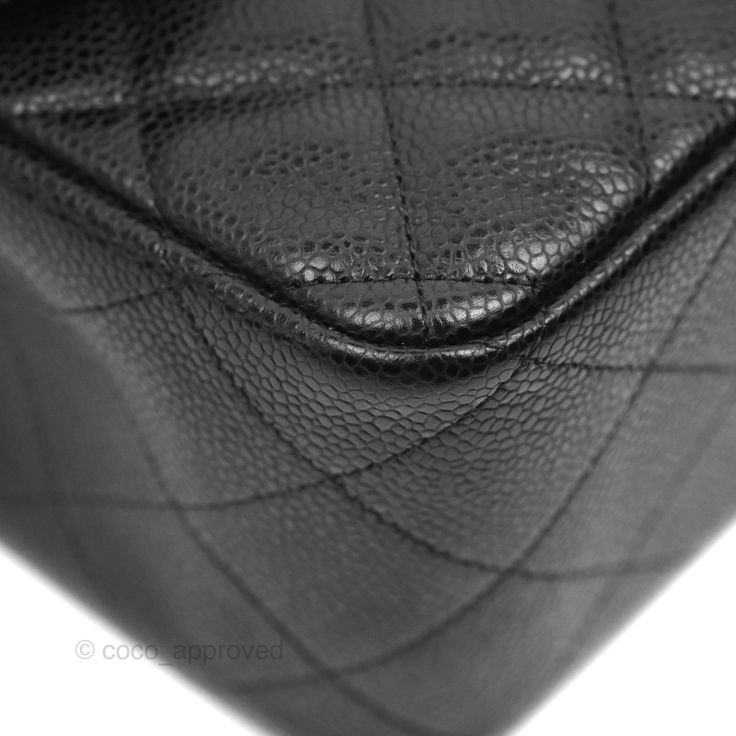 Chanel Jumbo Double Flap Black Caviar Silver Hardware⁣⁣