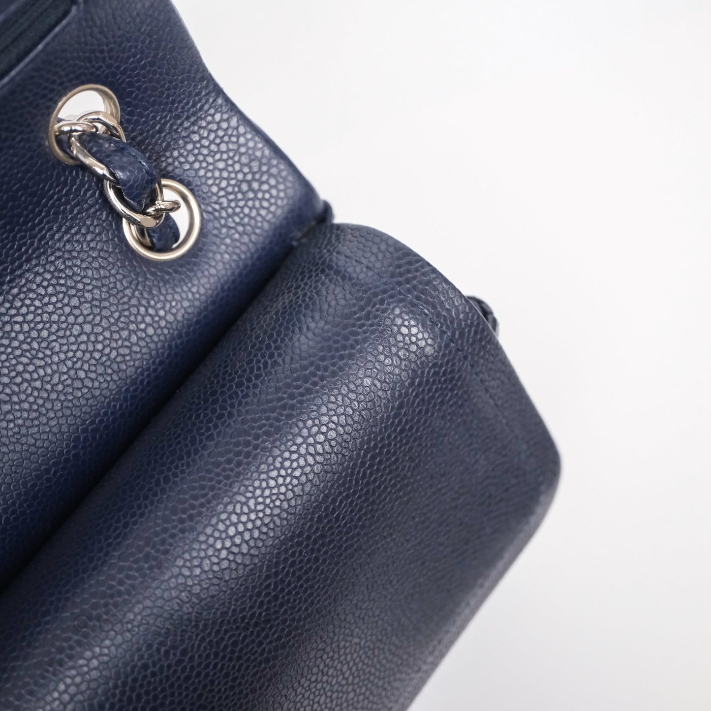 Chanel Jumbo Double Flap Navy Caviar Silver Hardware⁣⁣