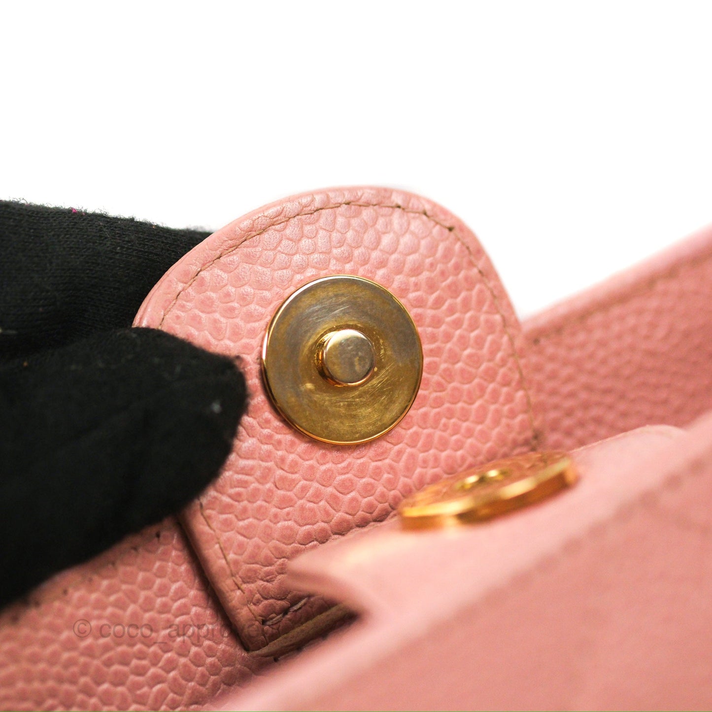 Chanel Quilted Petit Shopping Tote PST Sakura Pink Caviar Gold Hardware