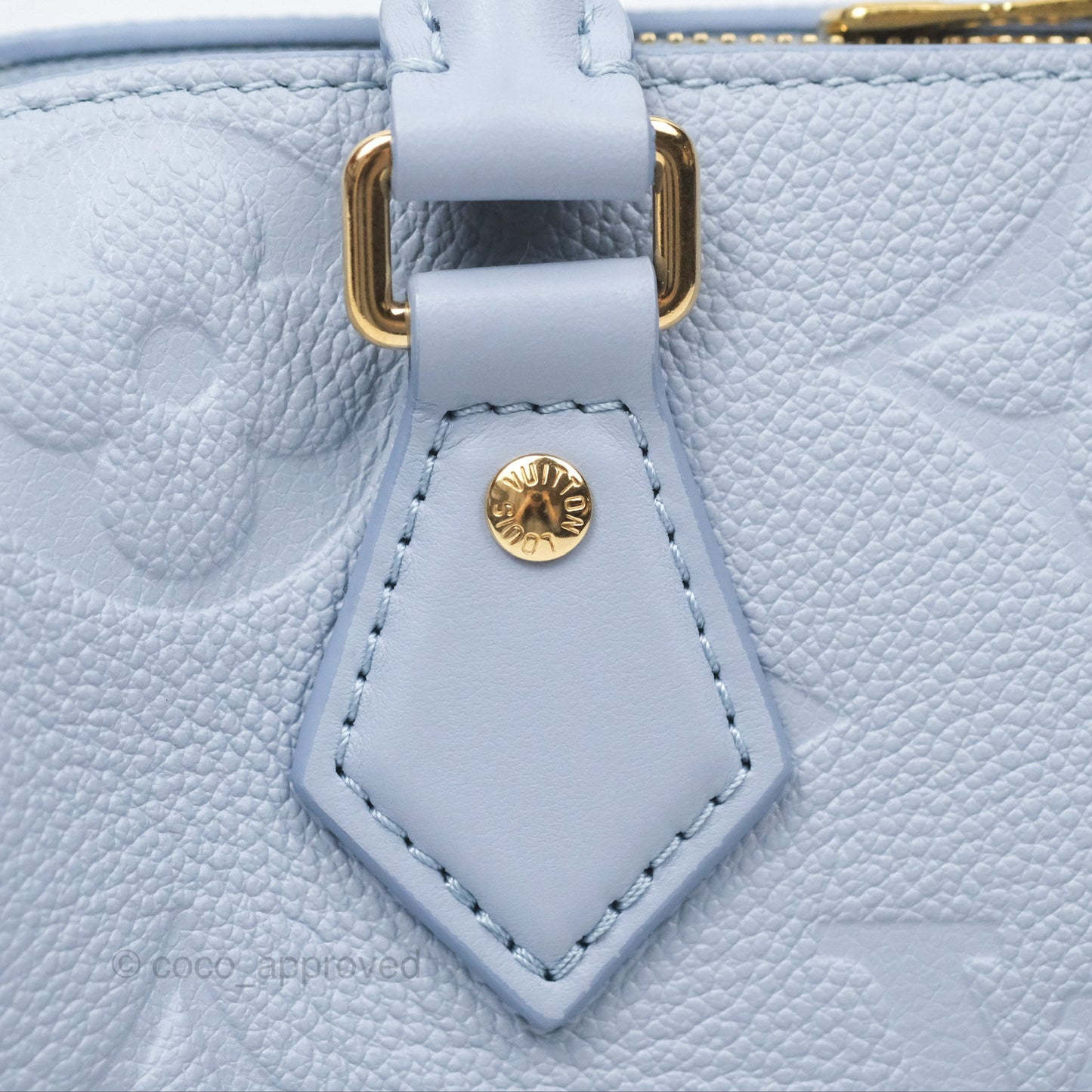 Louis Vuitton Speedy Bandoulière 20 Monogram Empreinte Leather Blue Hour