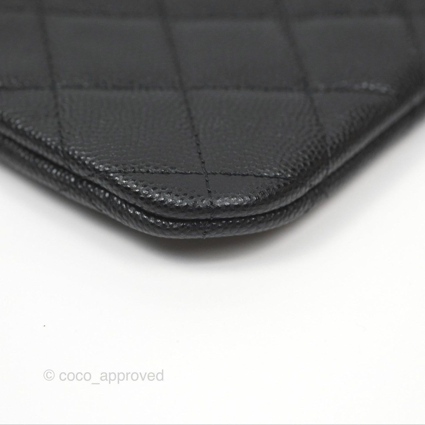 Chanel Quilted Mini O Case Black Caviar Gold Hardware