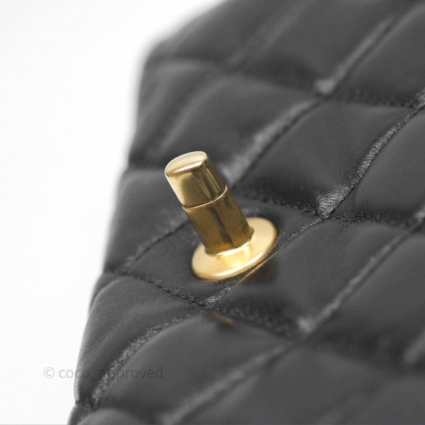 Chanel Small All Slide Adjustable Chain Flap Bag Black Lambskin Aged Gold Hardware 22K