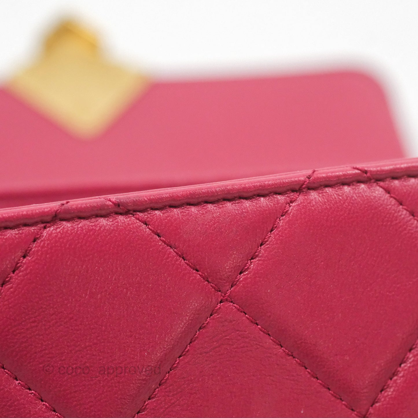 Chanel Diamond Lock CC Flap Bag Pink Lambskin Gold Hardware