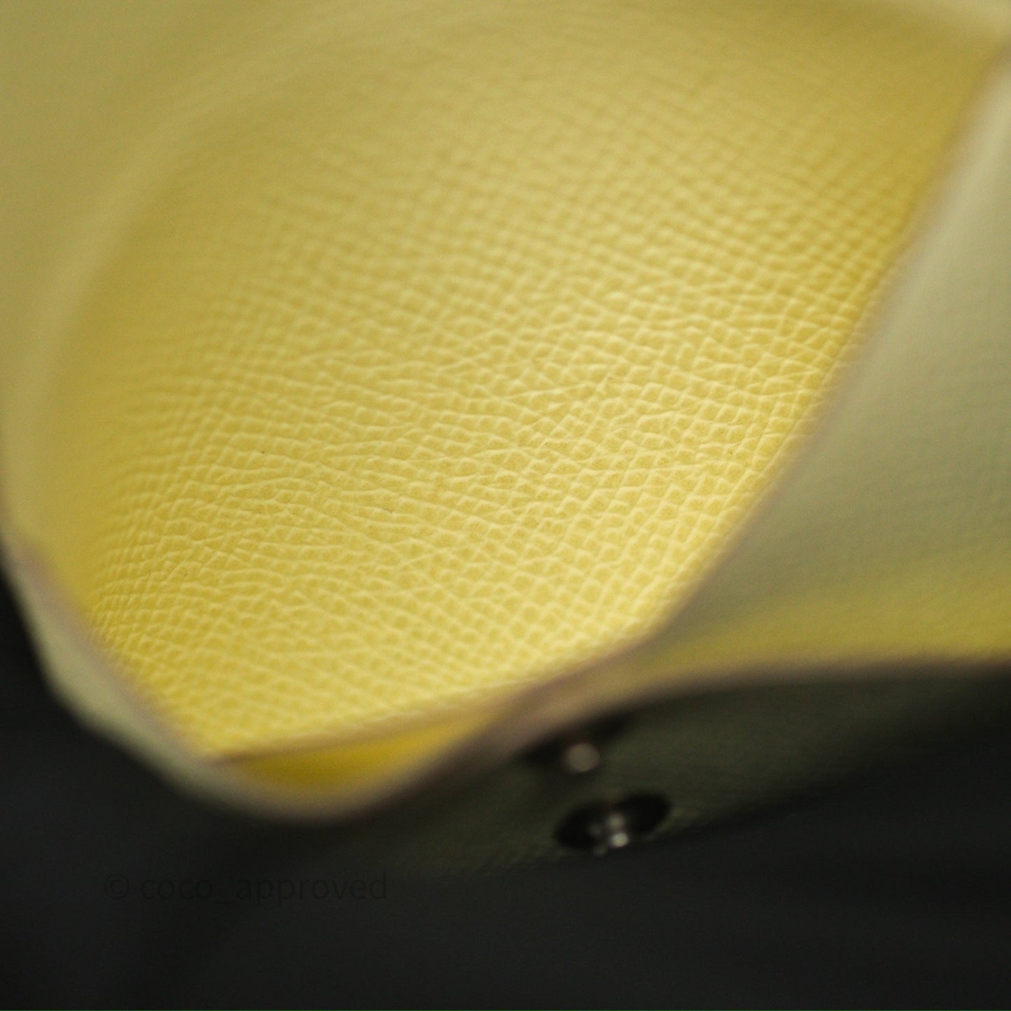 Hermès Calvi Card Holder Jaune Milton I8 Epsom