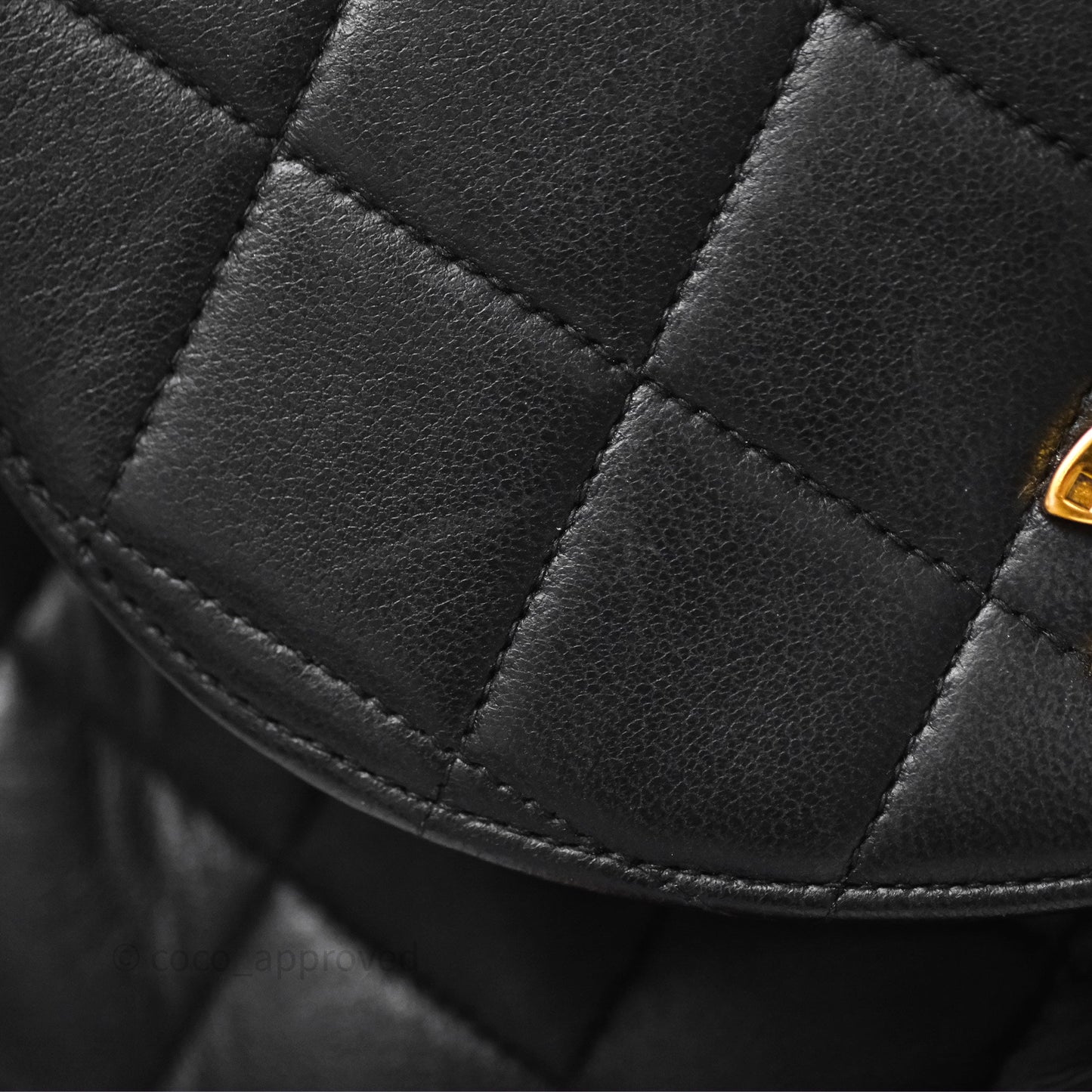 Chanel Vintage CC Duma Backpack Black Lambskin 24K Gold Hardware