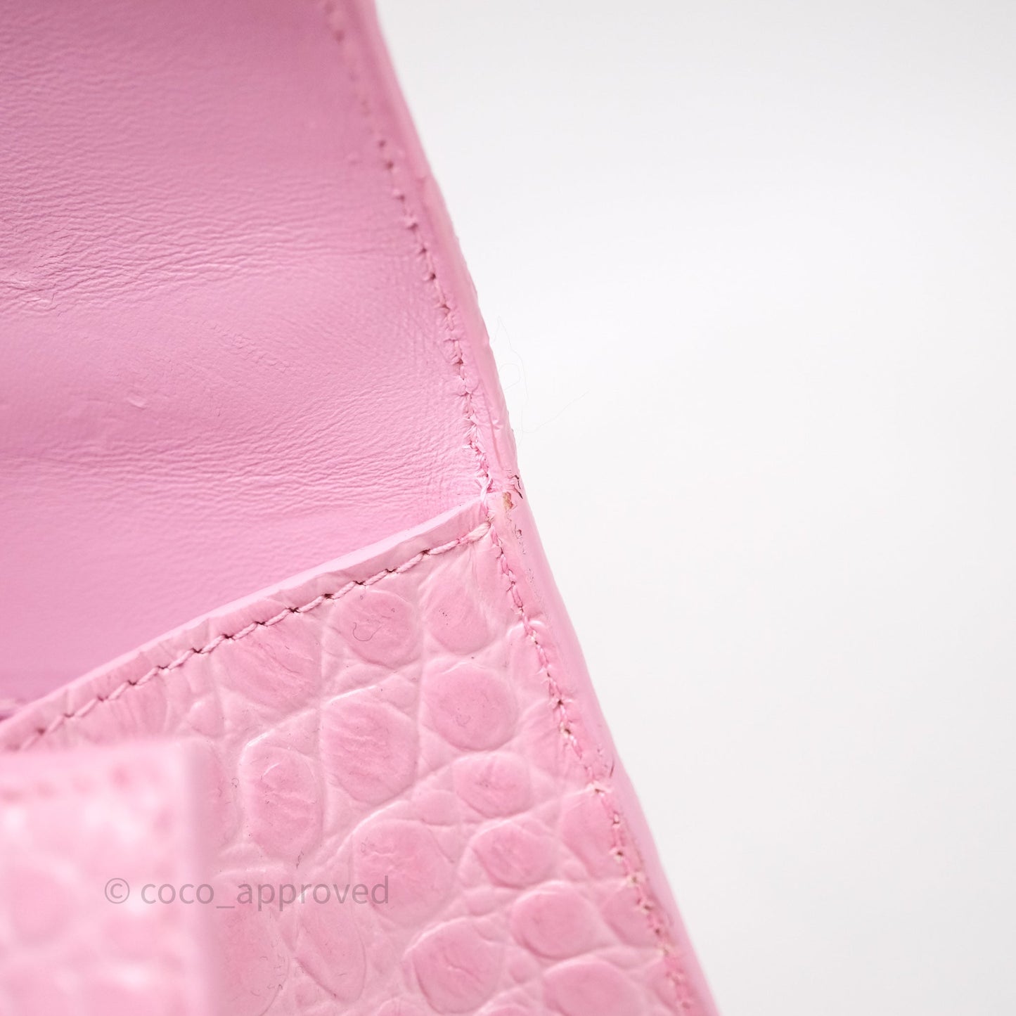 Balenciaga Small Hourglass Embossed Bag Pink