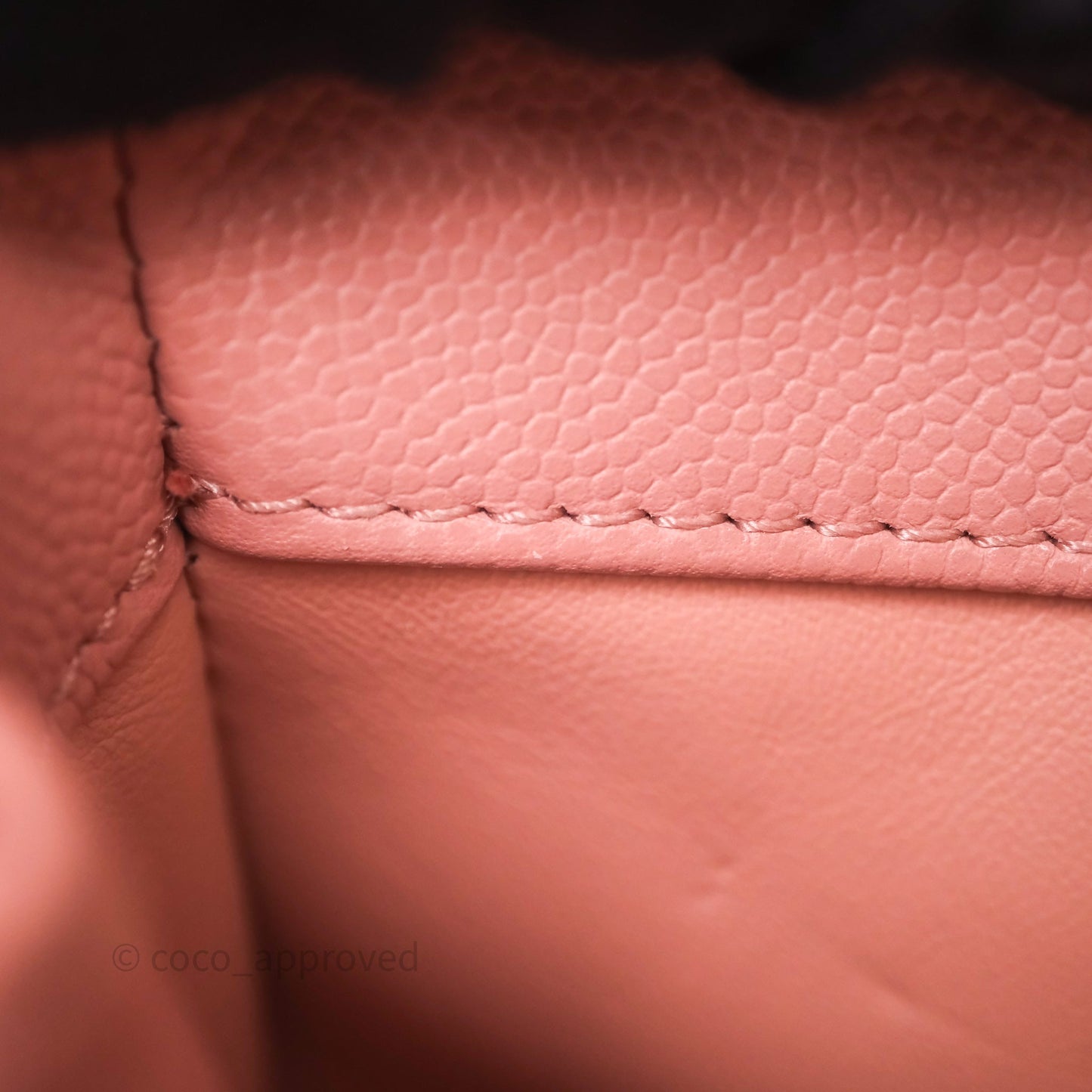 Chanel Small Coco Handle Quilted Pink Caviar Gold Hardware