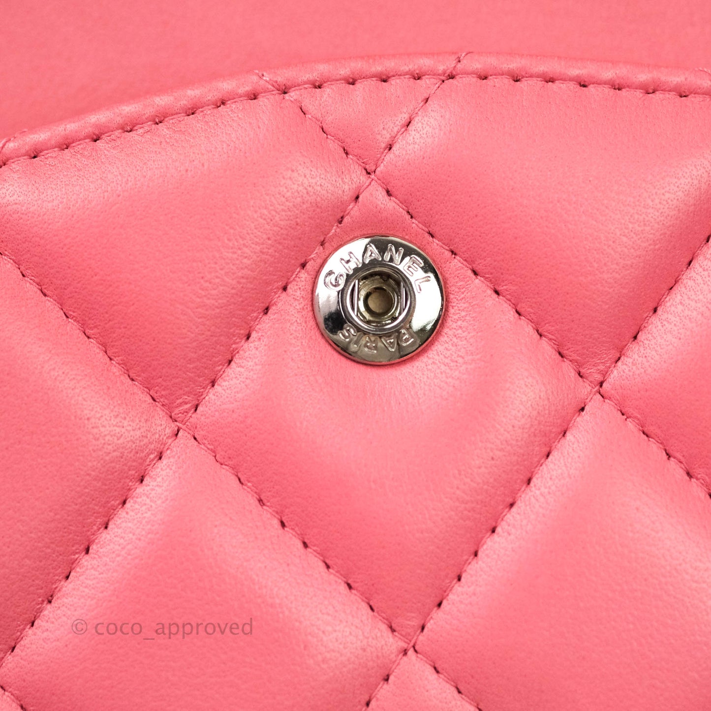Chanel Jumbo Double Flap Pink Lambskin Silver Hardware⁣⁣
