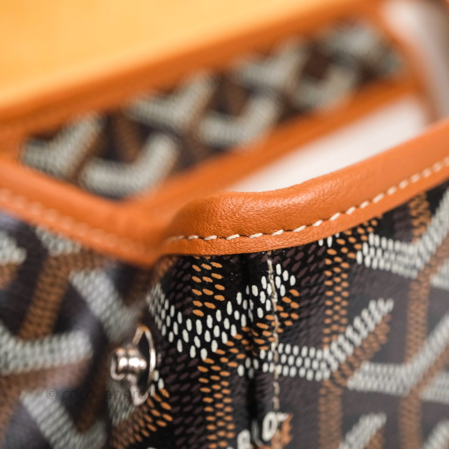 Goyard Mini Alpin Backpack Black/ Tan  Goyardine Calfskin