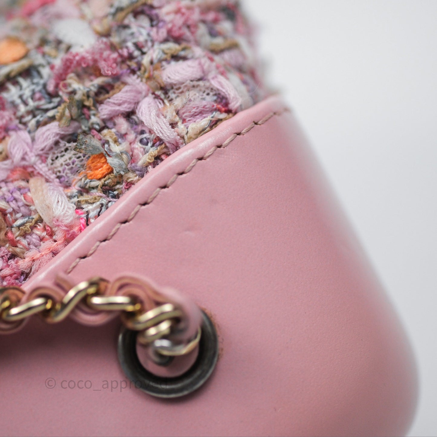 Chanel Gabrielle Small Backpack Pink Tweed Aged Calfskin