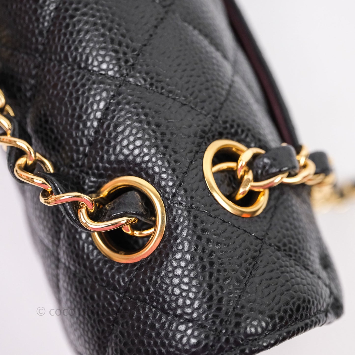 Chanel Small S/M Classic Flap Quilted Black Caviar Gold Hardware