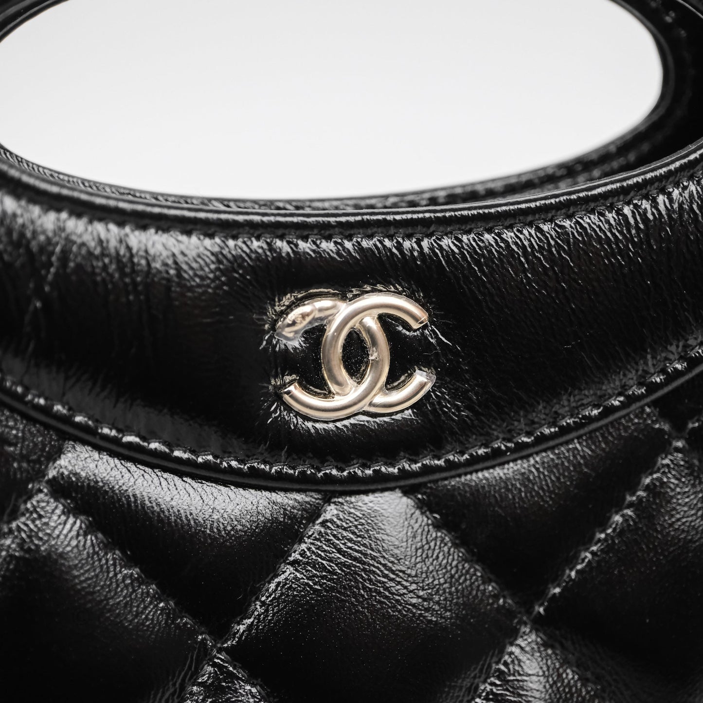 Chanel Nano 31 Black Shiny Lambskin Gold Hardware