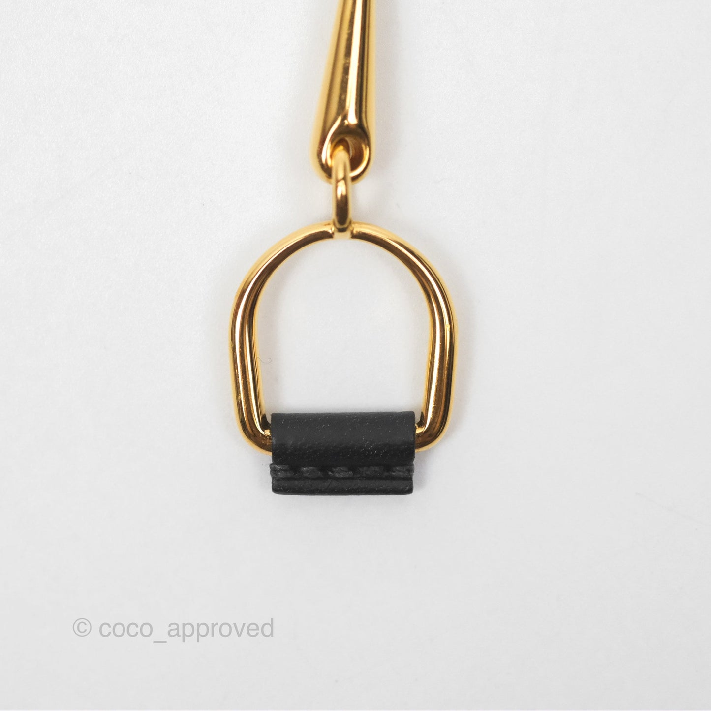 Heritage Equestre Pendant Small Model Black Swift Gold Hardware
