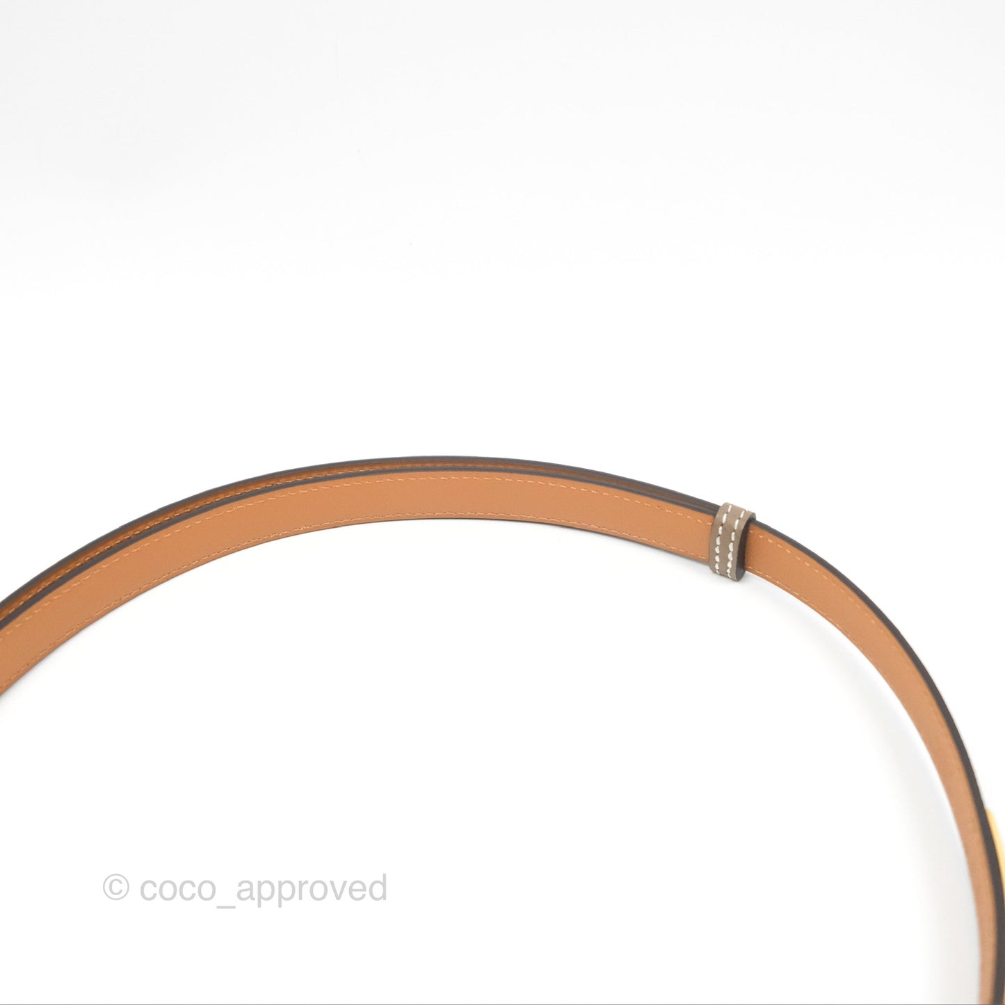 Hermès Epsom Kelly Buckle Belt Etoupe Gold Hardware