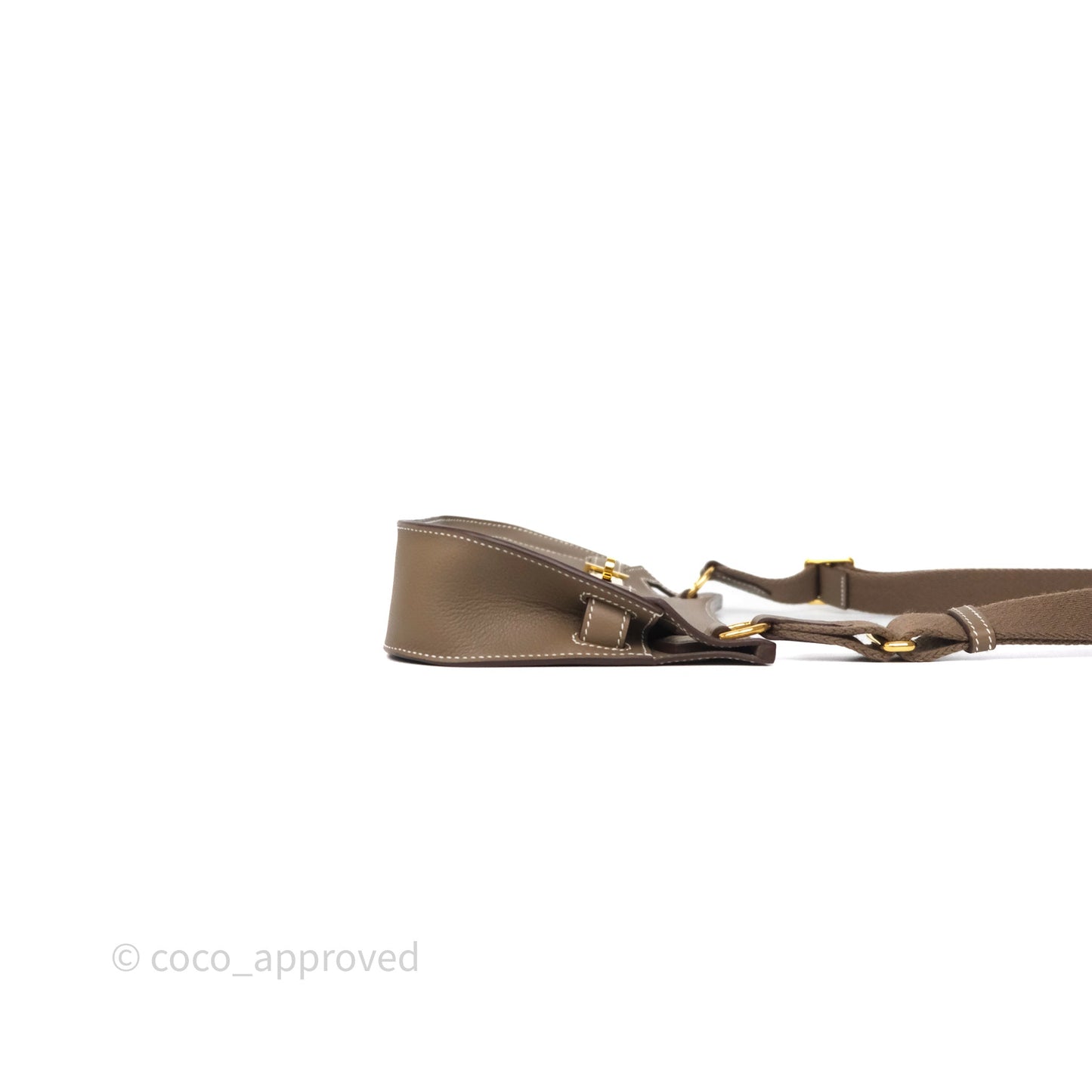 Hermès Mini Jypsiere Etoupe 18 Evercolor Gold Hardware