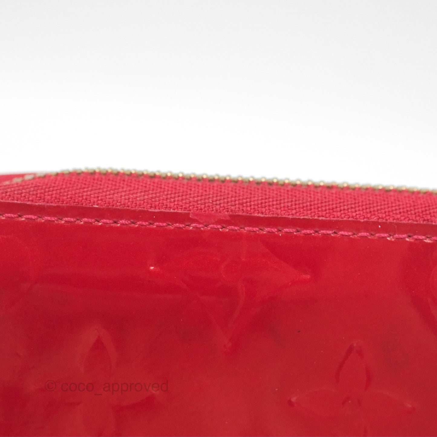 Louis Vuitton Vernis Zippy Coin Purse Rouge Grenadine Patent
