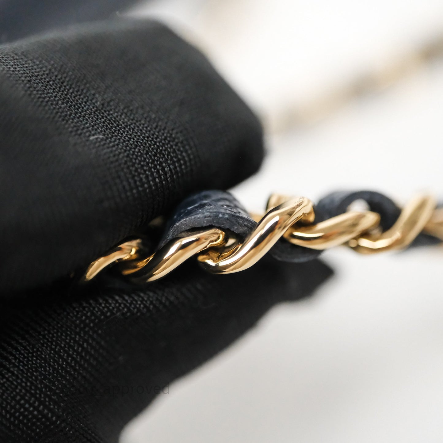 Chanel Classic Wallet On Chain WOC Quilted Navy Caviar Gold Hardware