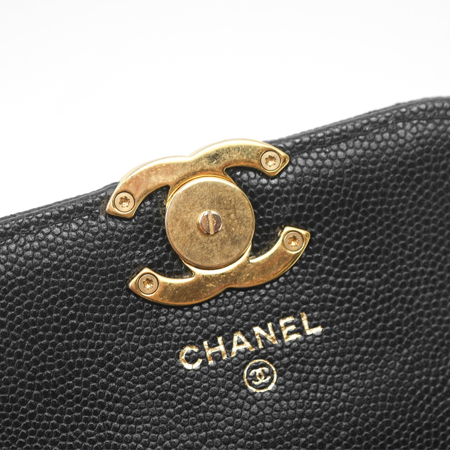Chanel Coco First Mini Clutch On Chain Black Caviar Gold Hardware 22K