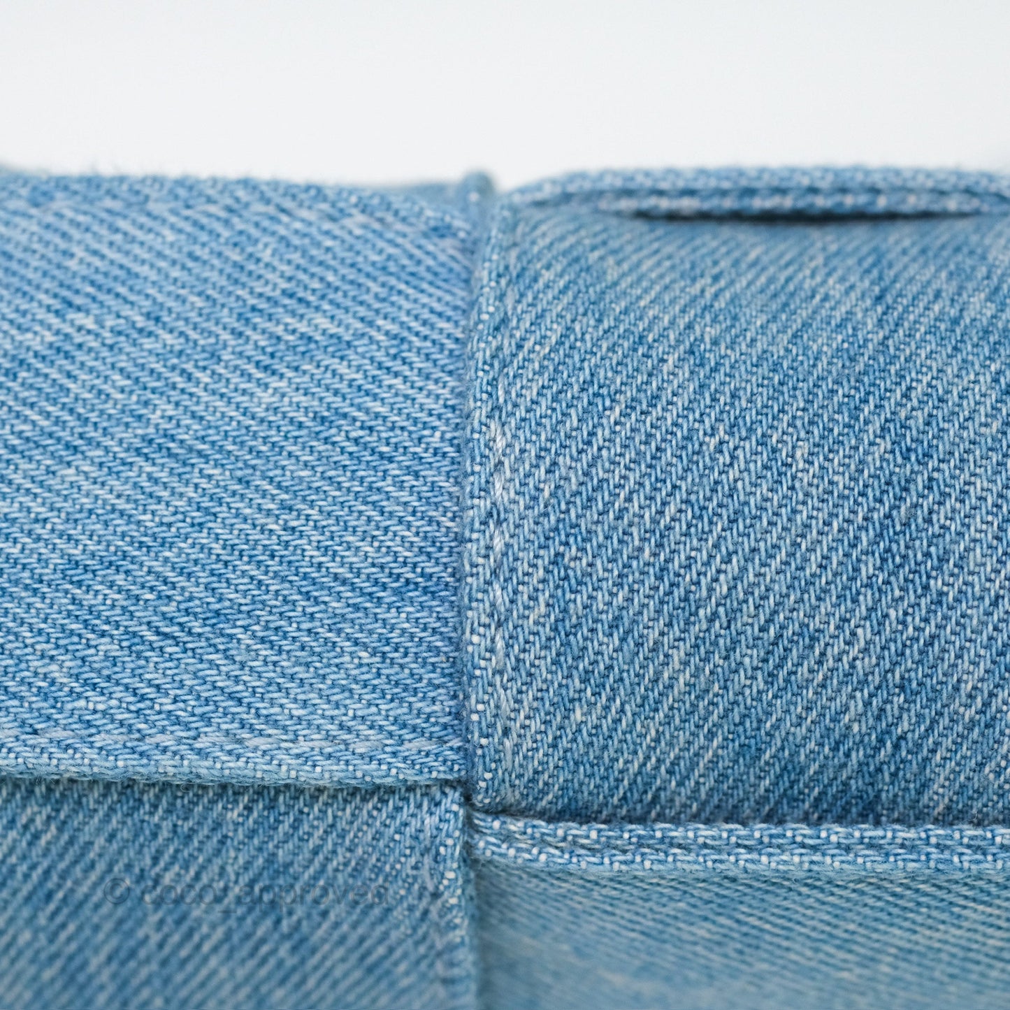 Bottega Veneta Cassette Shoulder Bag Intrecciato Denim