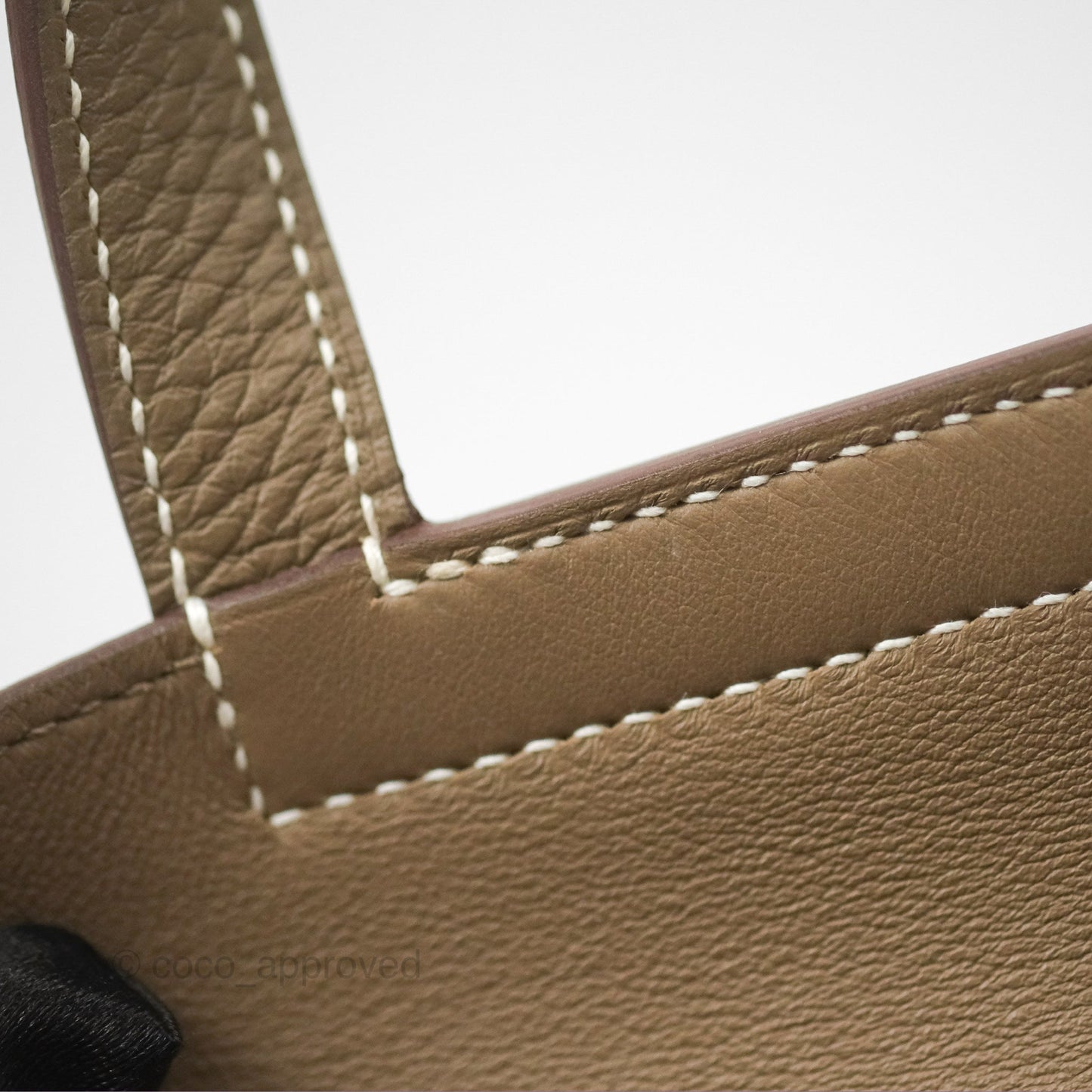 Hermès Halzan 25 Etoupe Clemence Gold Hardware