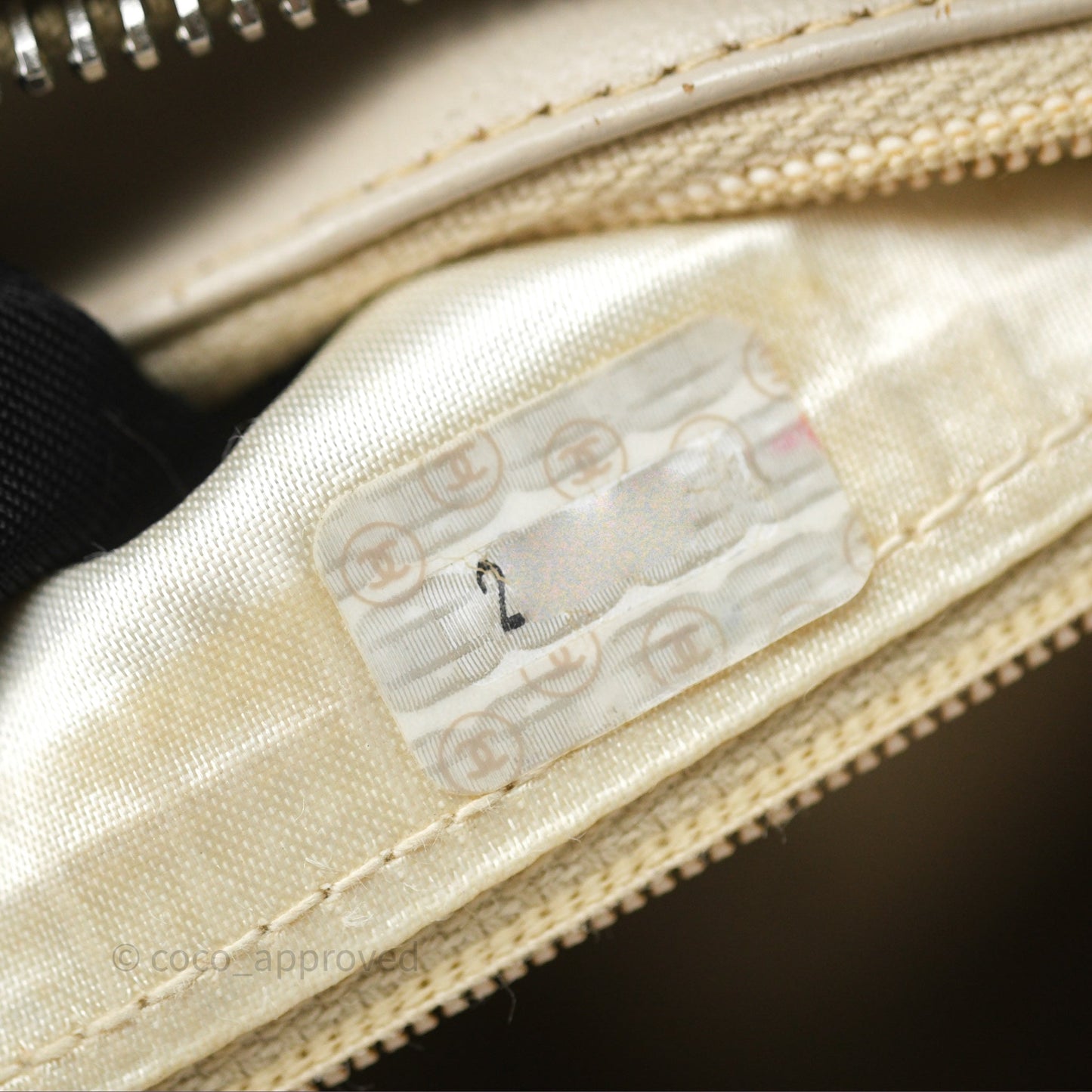 Chanel Vintage Chevron Camera Bag Light Beige Caviar Gold Hardware