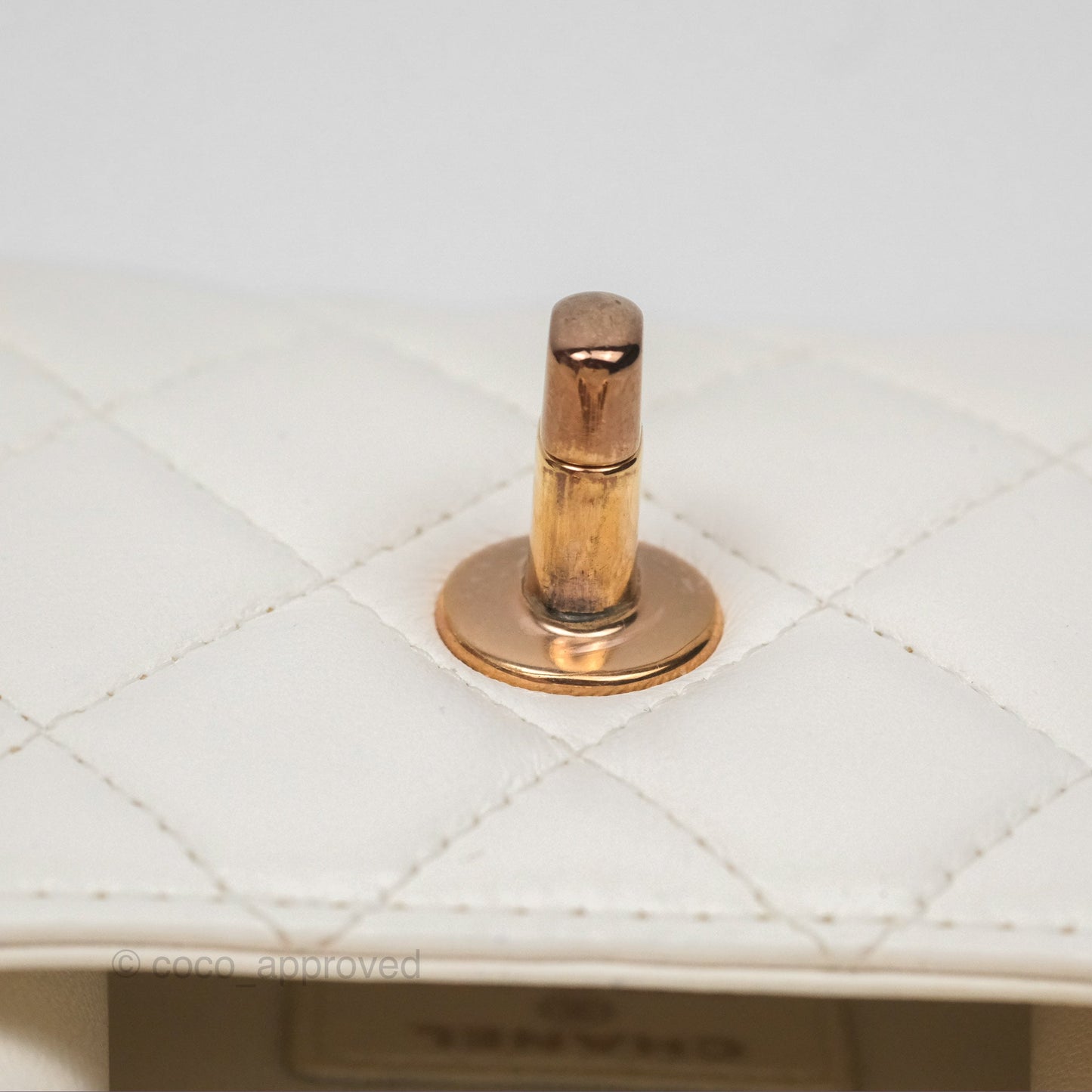 Chanel Mini Quilted Trendy CC Clutch With Chain White Lambskin Rose Gold Hardware