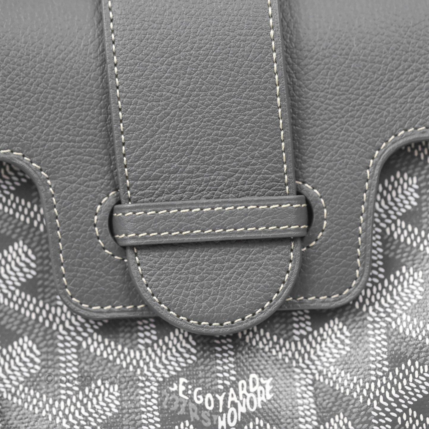 Goyard Saïgon Mini Bag Chevroches Calfskin Grey Silver Hardware