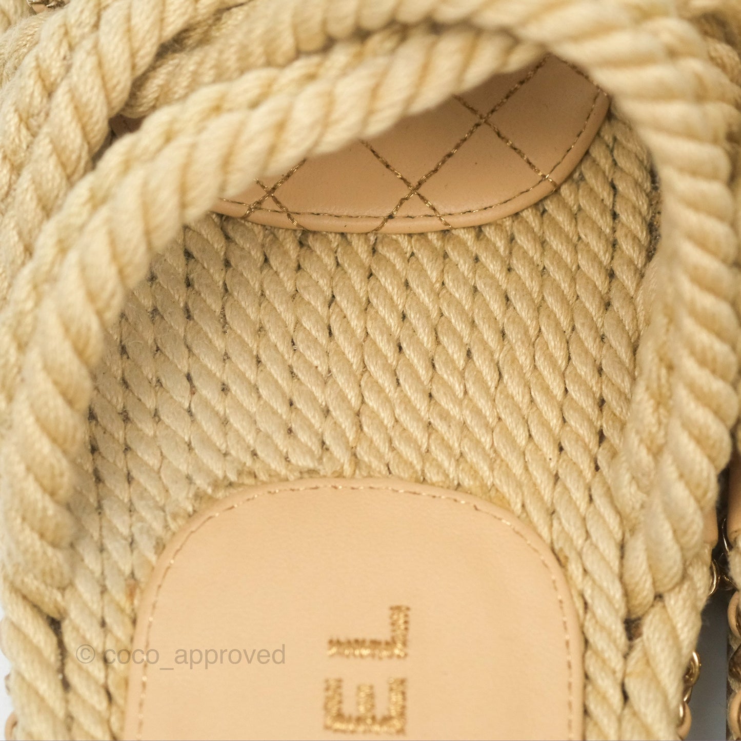 Chanel Cord Chain Slides Size 39