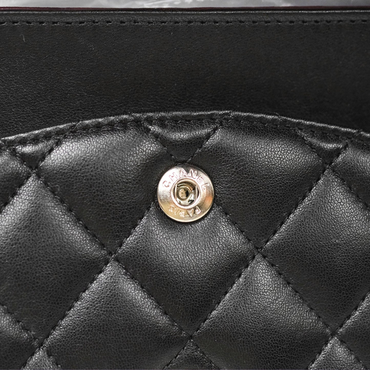 Chanel Classic M/L Medium Flap Quilted Black Lambskin Silver Hardware