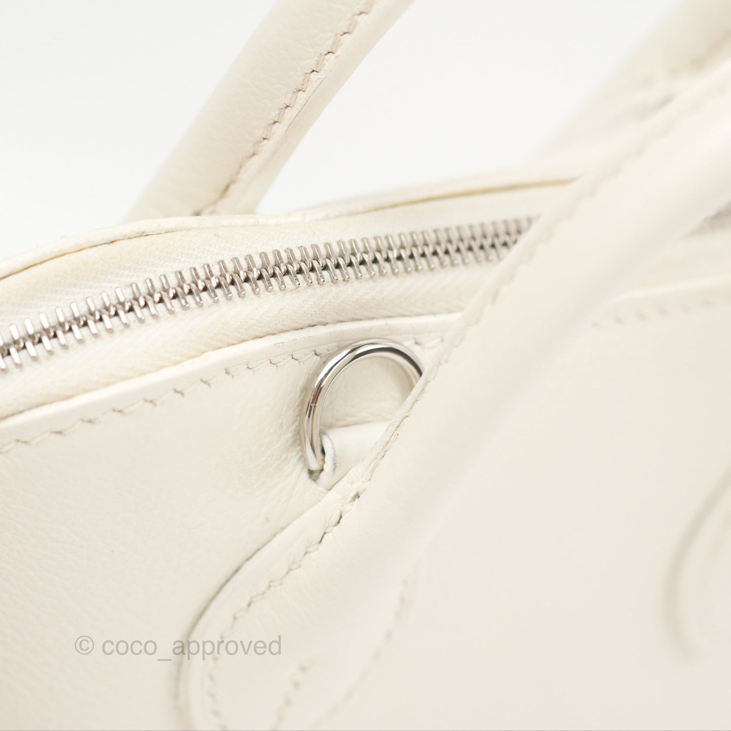 Hermès Mini Bolide 1923 White/Lime Evercolor Palladium Hardware